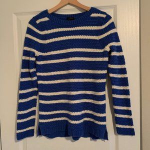 Talbots Sweater Blue and White Stripe Size Small